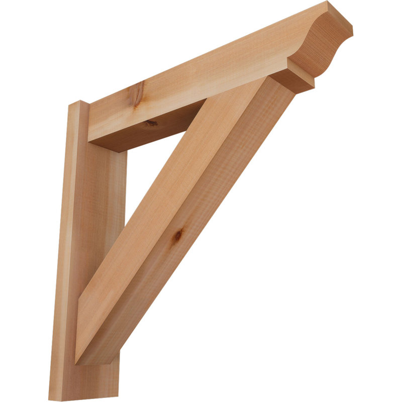 Persienne traditionnelle en bois rustique, P 24 po x H 24 po, Cèdre rouge de l'Ouest l 5 1/2 po (lisse)