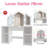 Kids Vanity Table and Chair Set with Lighted Mirror, 2 in 1 Princess Vanity Set with Open Bookshelf, Storage Cabinet & Shelves, Adjustable Mirror and Detachable Top for Little Girls-899337846