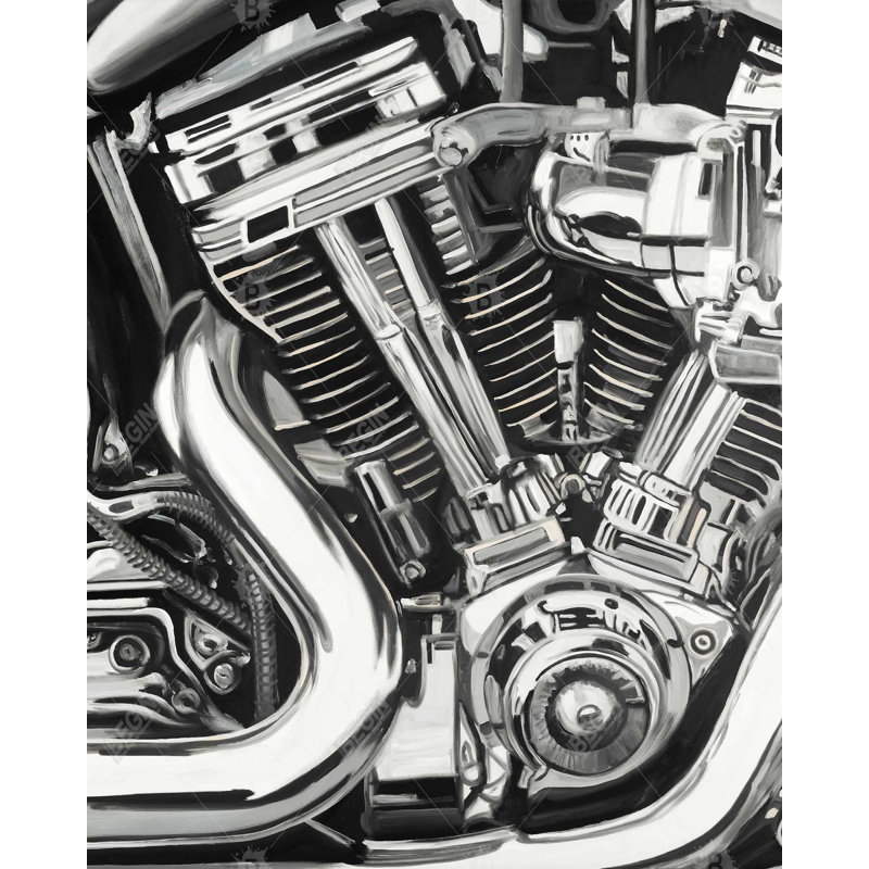 Mécanisme d'une moto - Best-sellers, décoration sur toile encadrée