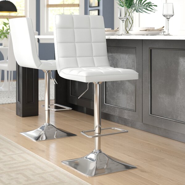 Latitude Run® Swivel Upholstered Adjustable Height Counter Stool ...