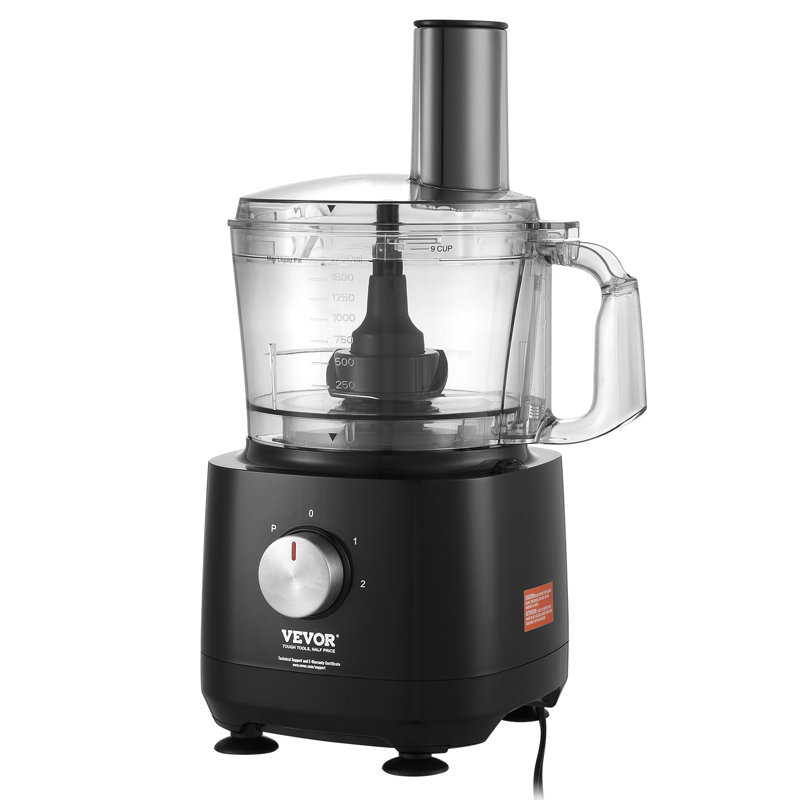 VEVOR 9-Cup Black Food Processor with Variable Speed