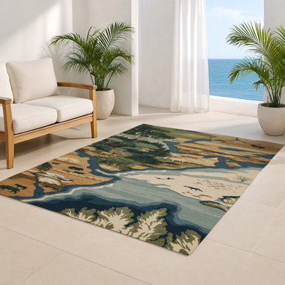 Nature Brown Indoor and Outdoor Area Rug