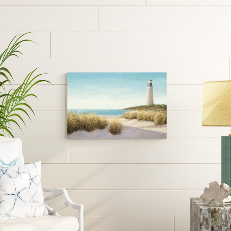 Phare au bord de la mer, H 20 po x l 30 po x P 1,25 po, Non, Unframed