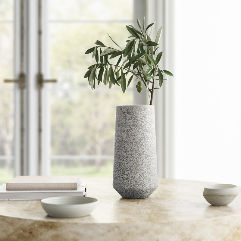 Vase de table en céramique Dajae, Gris