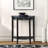 Justino II Black Finish Console Table