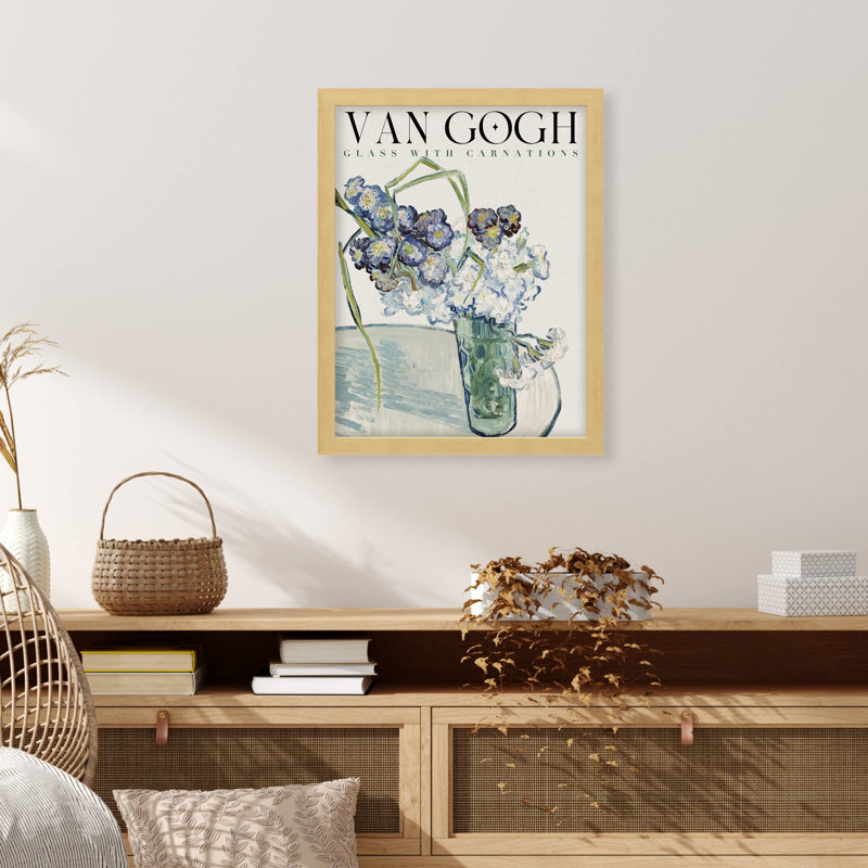 "Carnation Flower Vase" par Vincent Van Gogh sur papier, Naturel