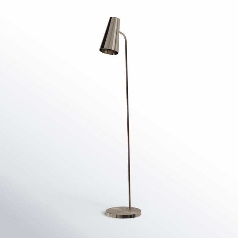 Lampe sur pied arquée 66 po Kelt, Nickel
