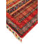 Tapis rouge / brun / gris tissé à la main Aryana