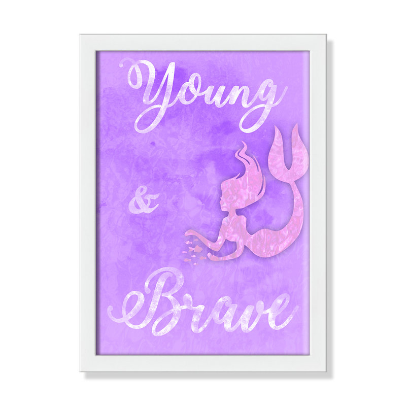 Adhésif décoratif Brave Mermaids, H 14 po x l 10 po x P 1,18 po, Encadré de boîte argent