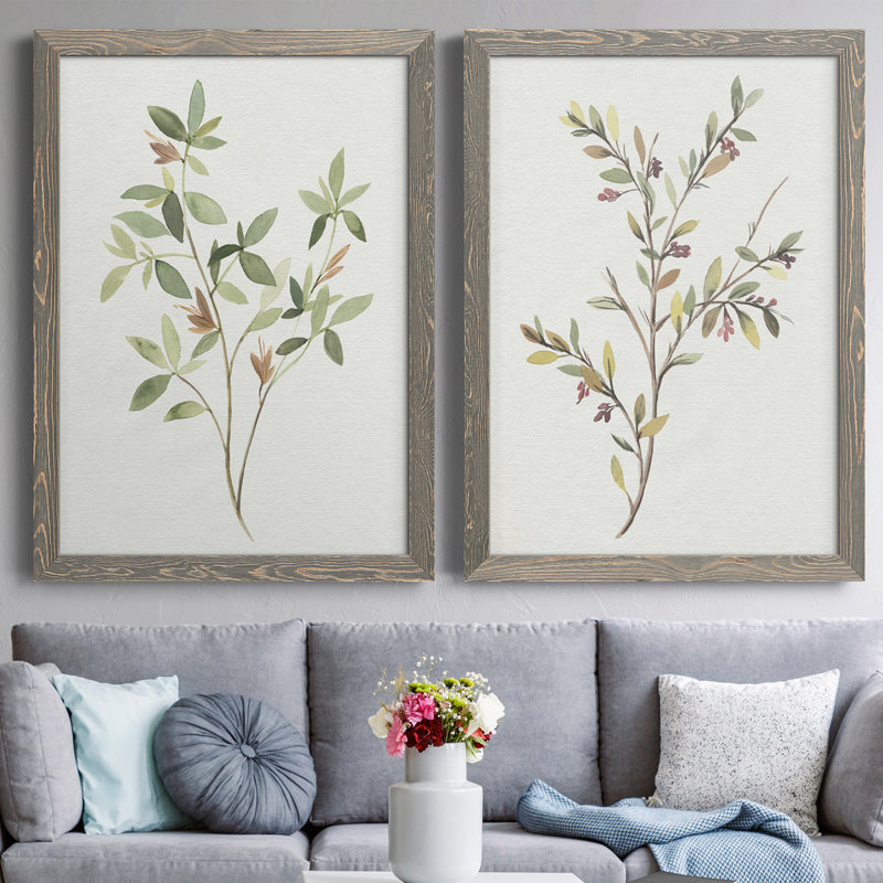 Toile simple encadrée de qualité supérieure - prête à être accrochée, H 20 po x l 34 po x P 1,5 po, Toile avec cadre gris