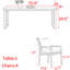 Ensemble de table de salle à manger en bois massif de style nordique-106743349