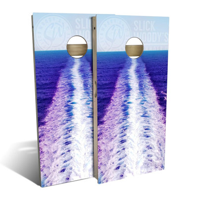Ocean Wake Cornhole Board Set | Includes (2) Boards, (8) Bags & Optional Accessories