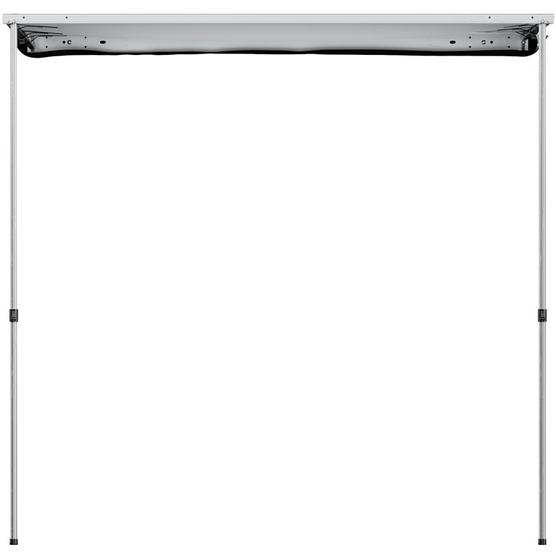 Auvent latéral à rétraction manuelle, H 74,4 po x l 98,4 po x P 79,2 po, Gris
