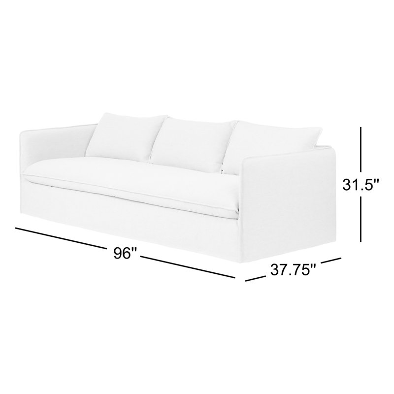 Andre 96" W Patio Sofa, Alessi Fawn