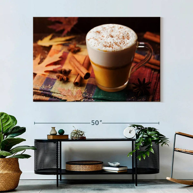 Yarlin Pumpkin Spiced Foamy Coffee, 34" H x 51" W