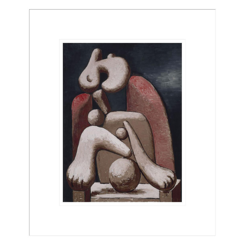 Femme au fauteuil rouge par Pablo Picasso, H 16,45 po x l 13,75 po