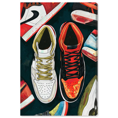 "Colorful Sneaker Collection", reproduction d'art sur toile par Notoriart