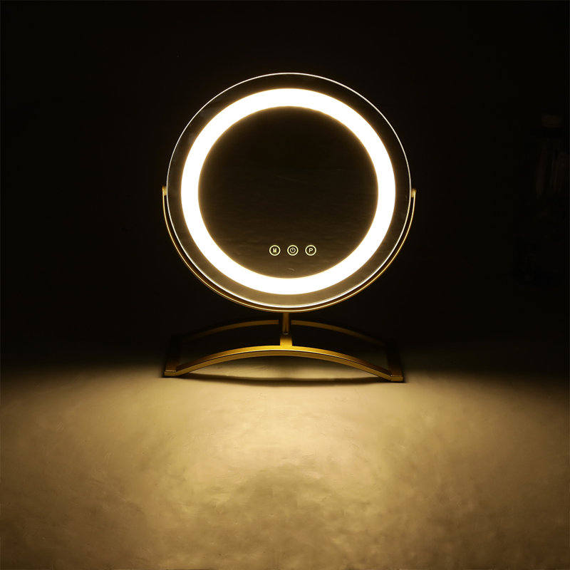 Metal Round Floor Mirror