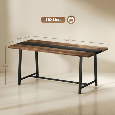Table de salle à manger industrielle pour 8 personnes