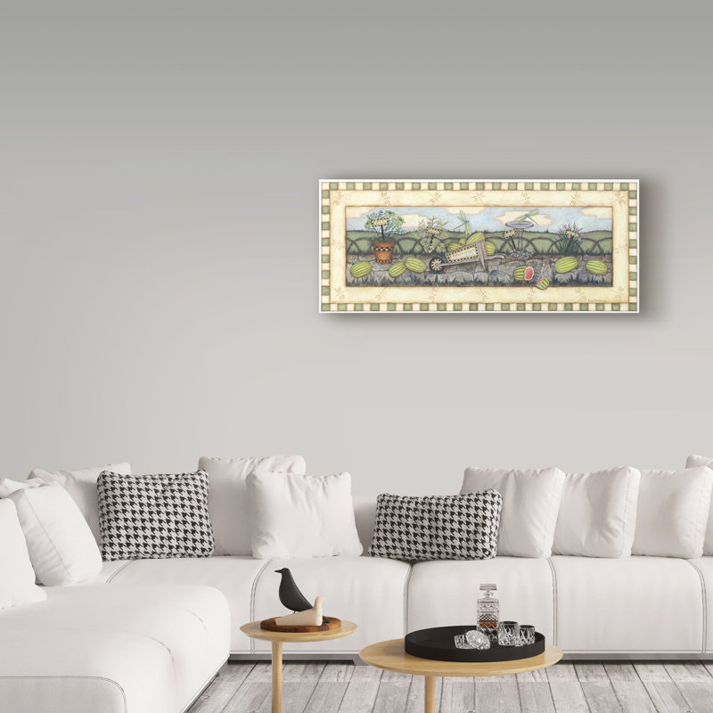 «Watermelons for sale» de Dodgens, reproduction de peinture acrylique sur toile tendue, H 14 po x l 32 po x P 2 po