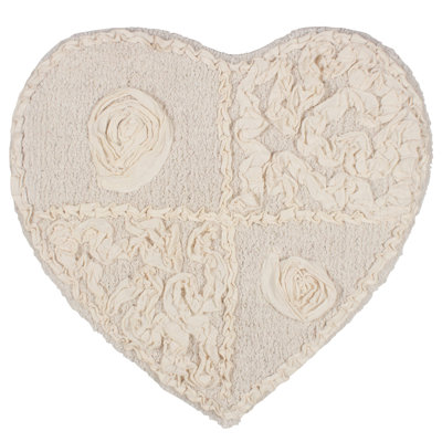 Schoenberger Heart Shape Bath Rug 25"x25"