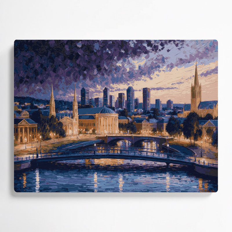 Cities Adelaide Australia Grey Metal Wall Art, 240" H x 288" W x 0.05" D