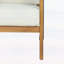 Chaise d'extérieur en bois d'acacia avec coussin beige, corde moderne pour une assise élégante et confortable