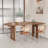 Modern minimalist special-shaped solid wood dining table-1572408362