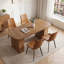Ensemble de salle à manger fixe 5 pièces avec chaises rembourrées-371047867-371047869