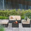 Jaleen All Weather Wicker 4 - Person Seating Group with Cushions