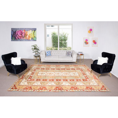 Tapis turc unique fait à la main, tapis noué à la main, 100% laine