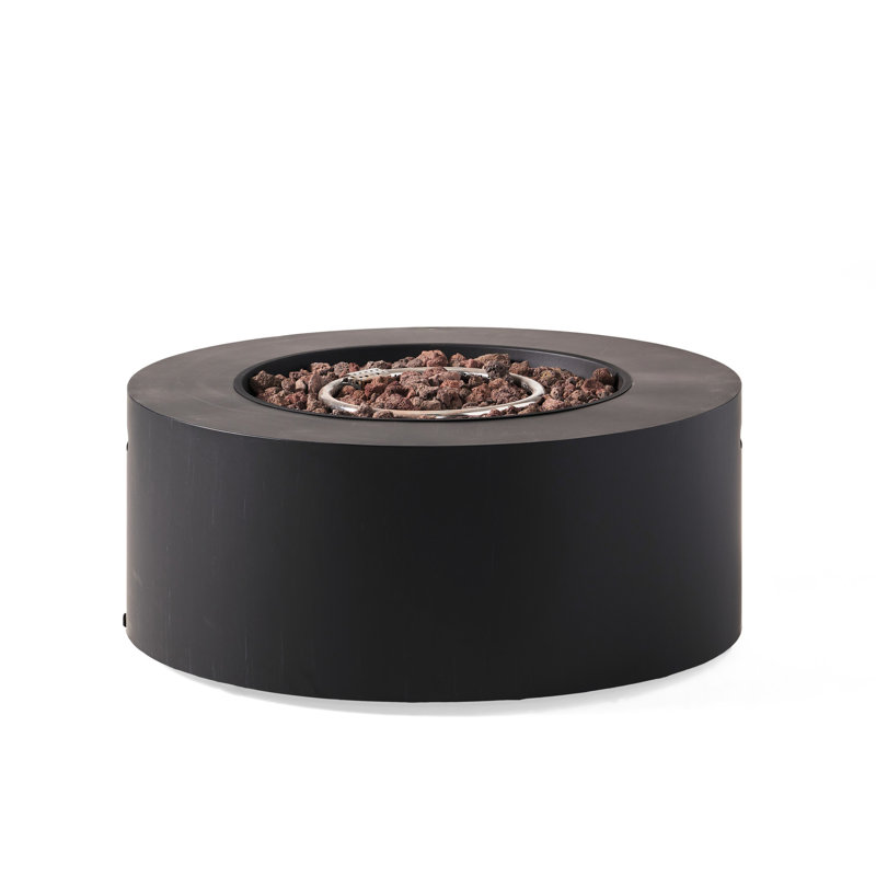 32" Iron Fire Pit, 40,000 , Dark Grey - Quick Ignition Enabled Today Round No Assembly Process Fast