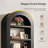 70.87" Tall Arched Bookcase-1809209699