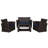 Tisdale 4-Piece UV Resistant Outdoor Conversation Set with Cushions-49646172-49959817