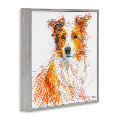 «Collie», croquis de giclée par Roozbeh Bahramali