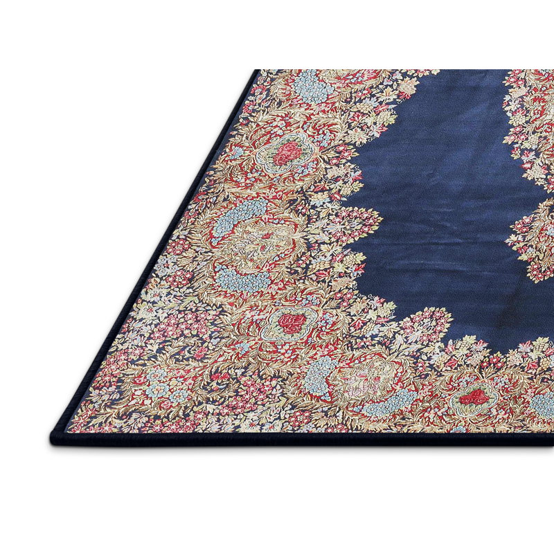 Tapis bleu/rouge traditionnel Dellbrook, Rectangle 4 pi x 6 pi