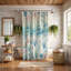 Rideau de douche standard 1 pièce Soft Blue Waters-1068711294