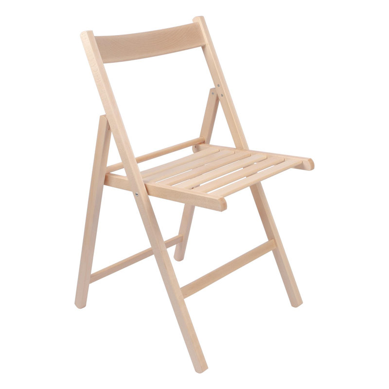 Harbour Housewares - Beech Wood Folding Chair, Natural
