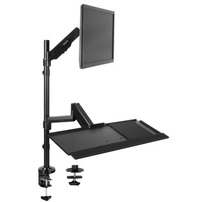 Sit to Stand Single Monitor Desk Mount Workstation
