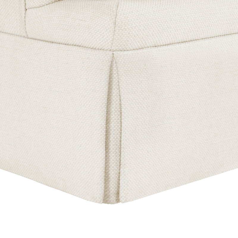 Muro Modern Skirted Swivel Accent Chair with Removable Cushion For Living Room,Bedroom,Office, Beige