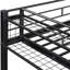 Lit mezzanine simple en métal noir avec rangement latéral et tablette supérieure - Conception moderne, construction facile à assembler, utilisation pratique-130833862