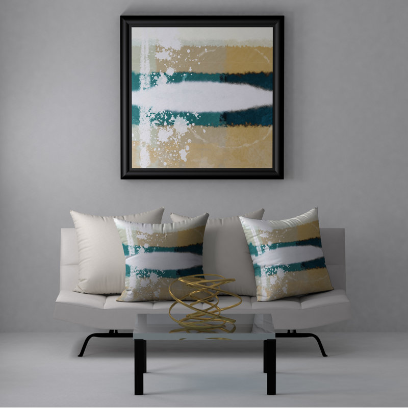 Abstract Throw Pillow, 24" H x 24" W