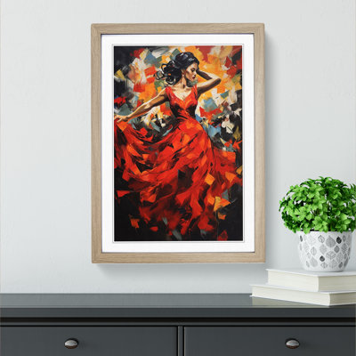 Flamenco dancer Dadaism - Framed Print