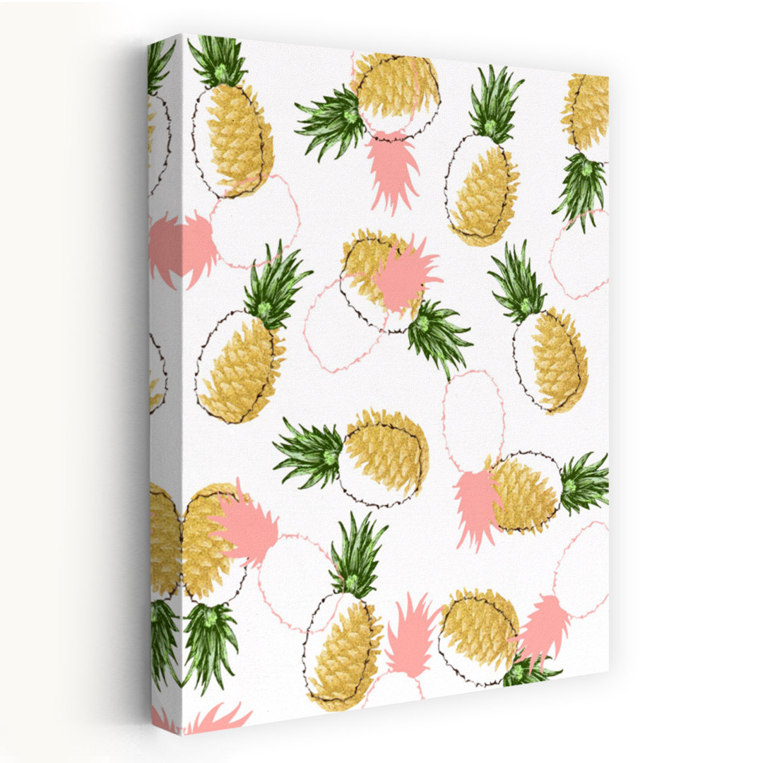 Tropical Pineapple Art Abstract Modern Playful Fruit Summer Wall Art Print