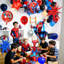 Spiderman Balloon Party Decorations, 87 pièces Spiderman Birthday Decorations Ballons