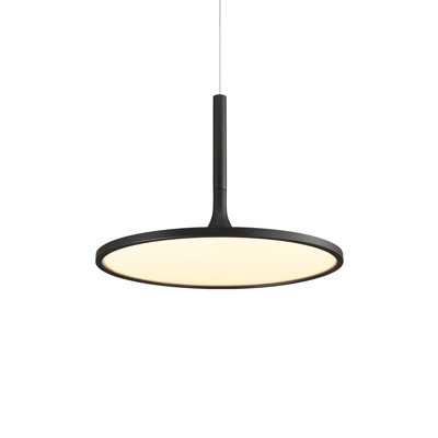 Salm 17" LED Circular Pendant Light with Adjustable Height