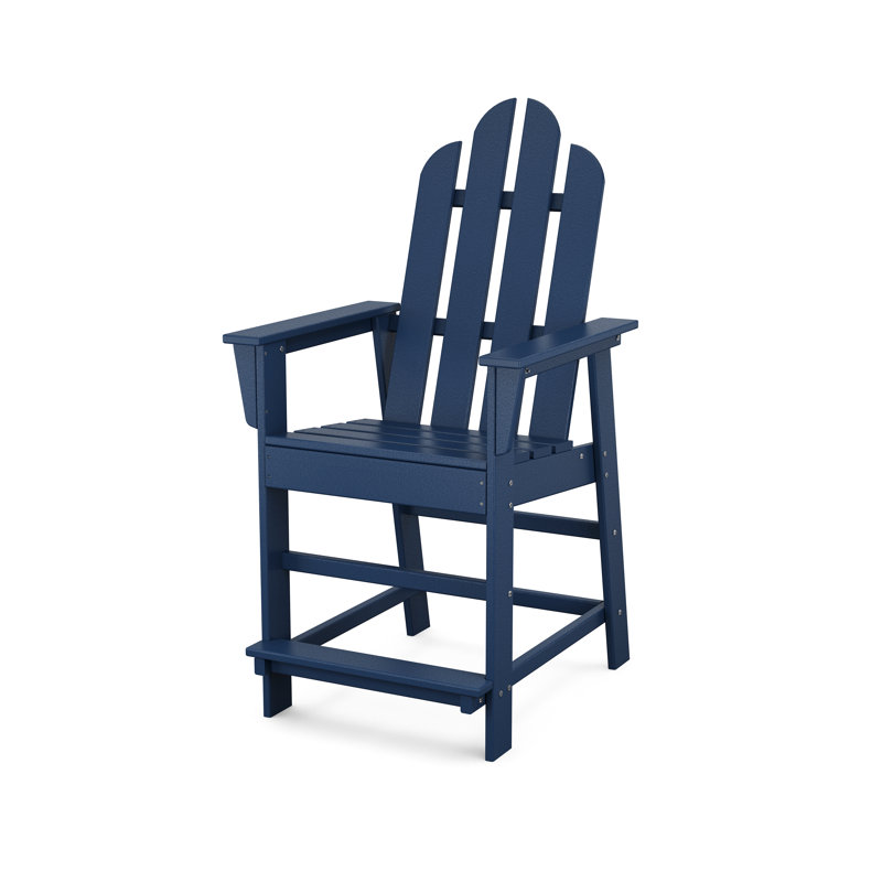 POLYWOOD Long Island Counter Chair, Navy