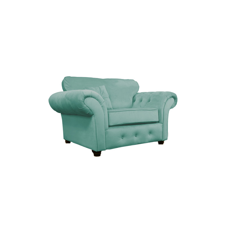 Lila Velvet Chesterfield Chair, Aqua