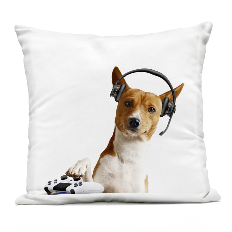 Coussin d'extérieur imprimé Gaming Dog