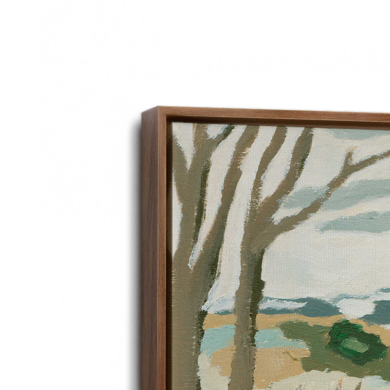 «Pale Horizon I» par Melissa Wang, reproduction d'art sur toile, H 20 po x l 30 po, Brun